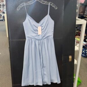 Banana republic satin dress dusty blue sz 2 NWT